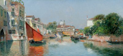 A Venetian Canal by Antonio Reyna Manescau